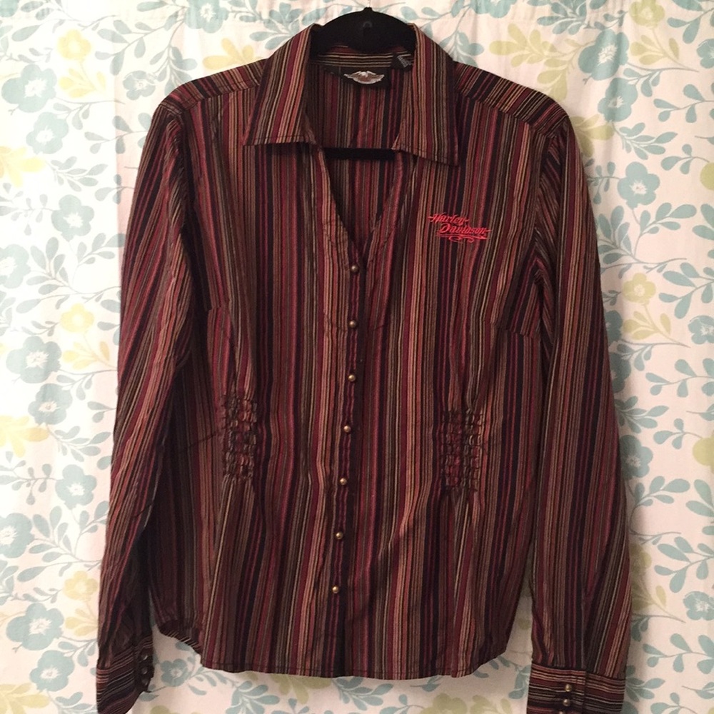 Harley Davidson Black label button up